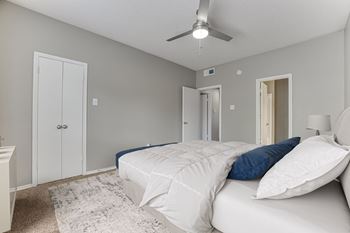 Well lit bedroom